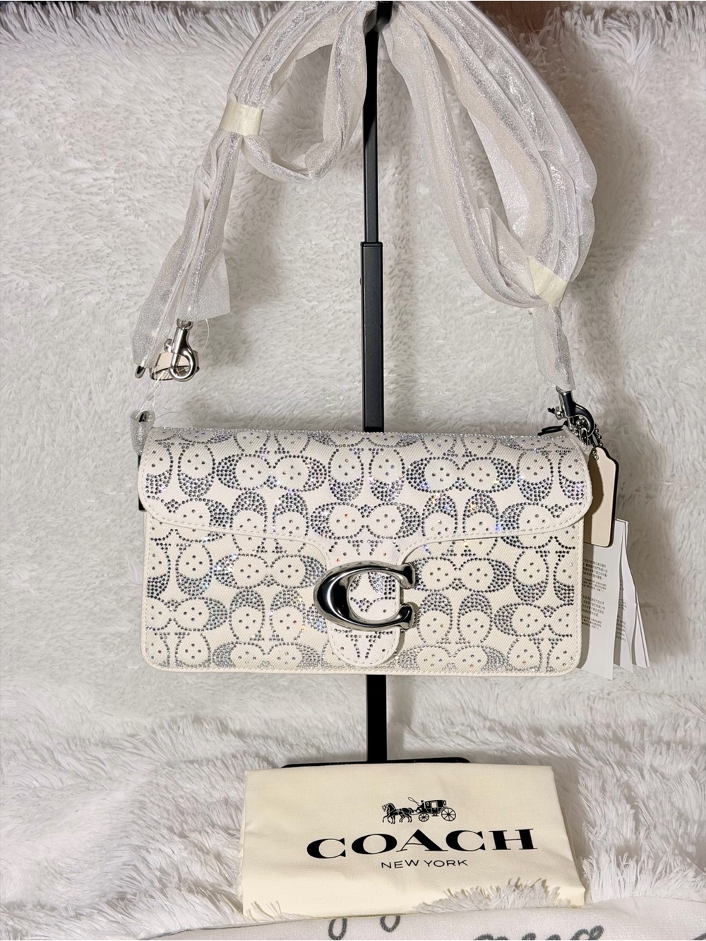 COACH Tabby 26 Signature Crystal Jacquard Denim Slouchy
Shoulder Bag NWT